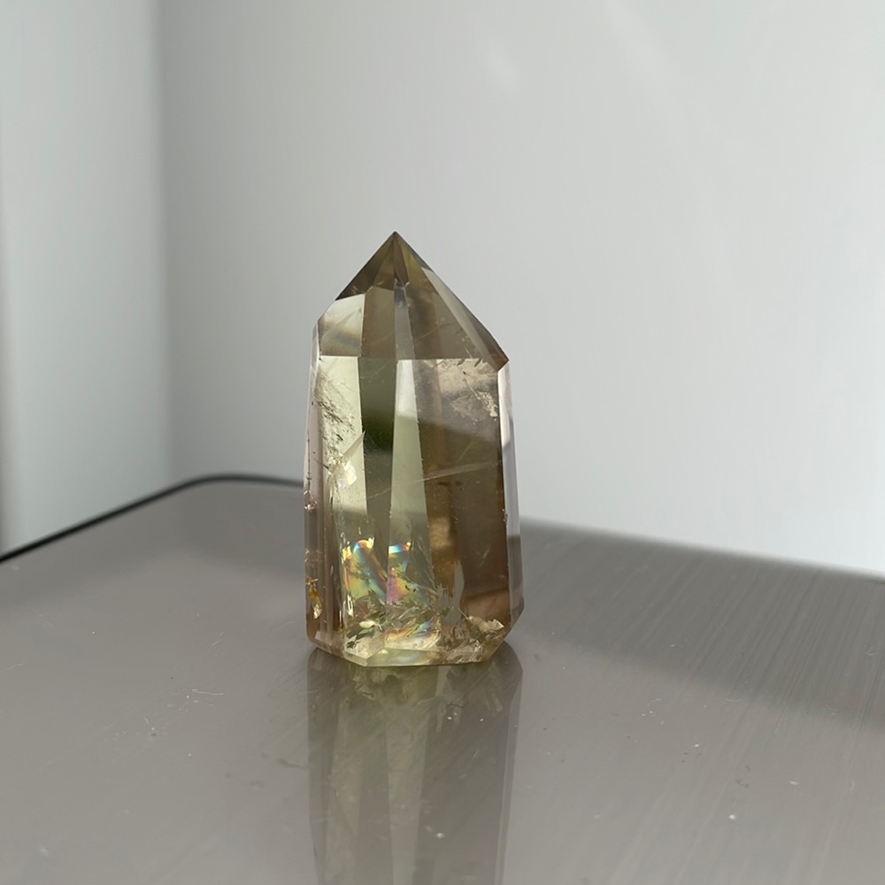 Natural citrine tower